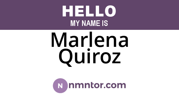 Marlena Quiroz