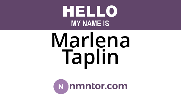 Marlena Taplin