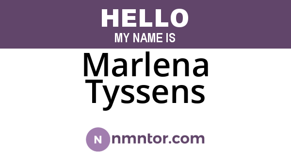 Marlena Tyssens