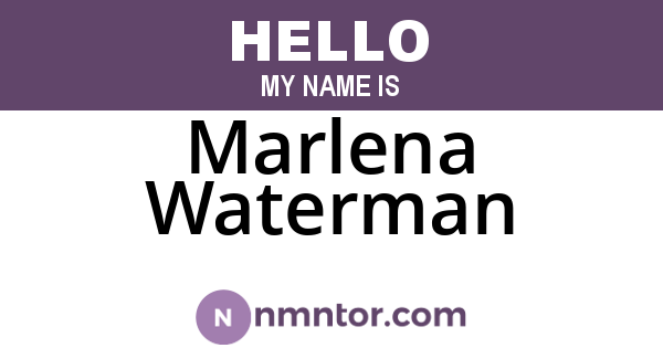 Marlena Waterman