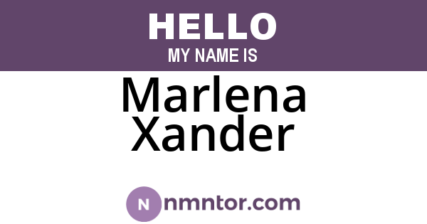 Marlena Xander