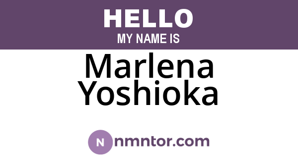 Marlena Yoshioka