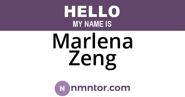 Marlena Zeng