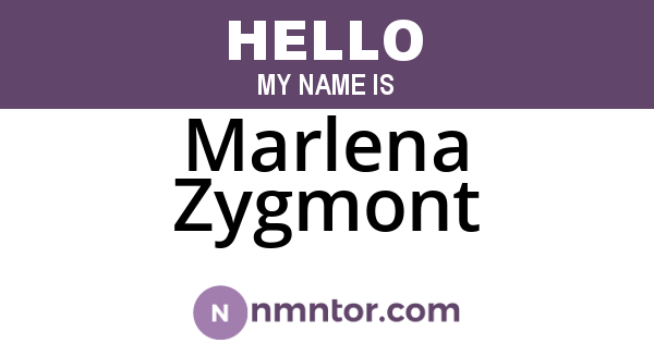 Marlena Zygmont