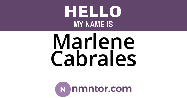 Marlene Cabrales