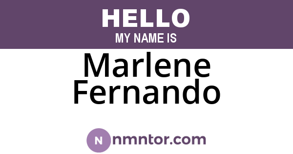 Marlene Fernando