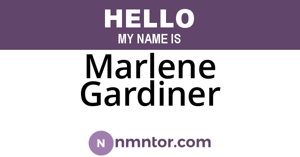 Marlene Gardiner