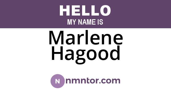 Marlene Hagood
