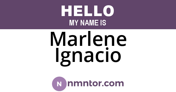 Marlene Ignacio