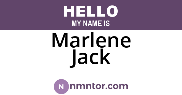 Marlene Jack