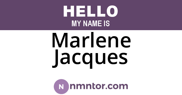Marlene Jacques