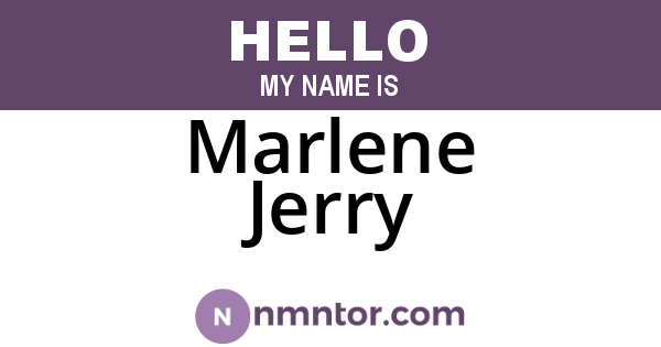 Marlene Jerry