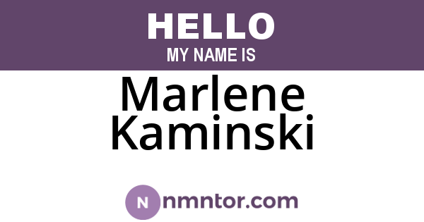 Marlene Kaminski
