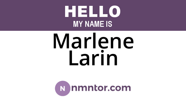 Marlene Larin