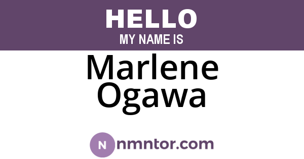 Marlene Ogawa
