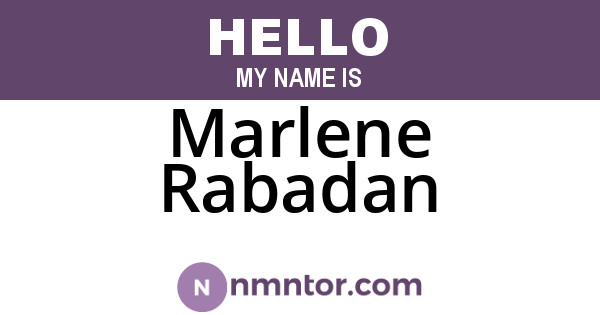 Marlene Rabadan