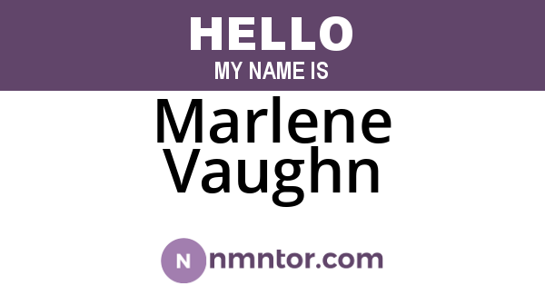 Marlene Vaughn