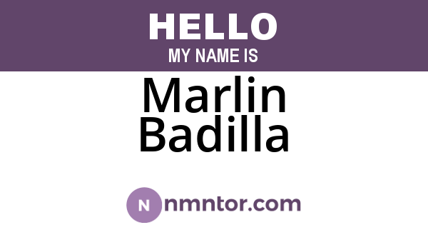 Marlin Badilla