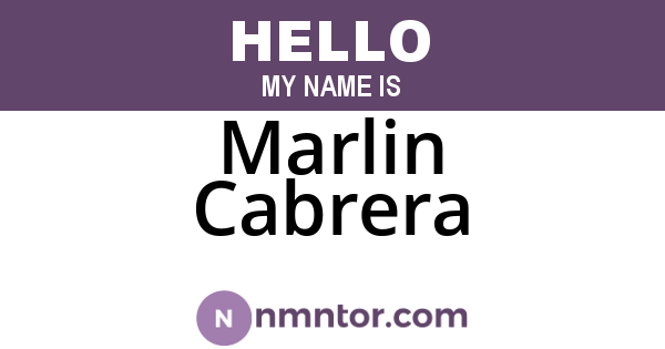 Marlin Cabrera