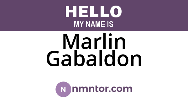 Marlin Gabaldon