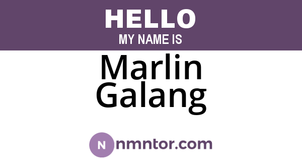 Marlin Galang