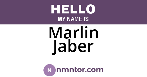 Marlin Jaber