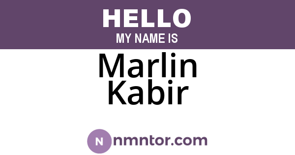 Marlin Kabir