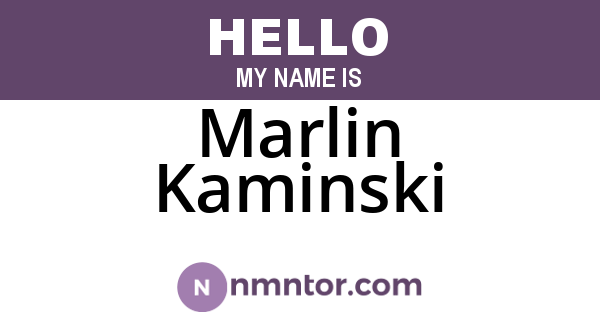 Marlin Kaminski