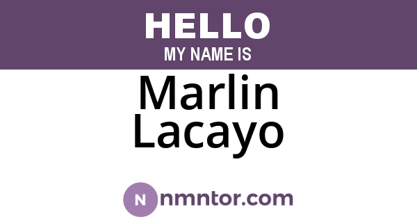 Marlin Lacayo