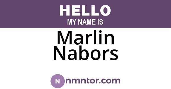 Marlin Nabors