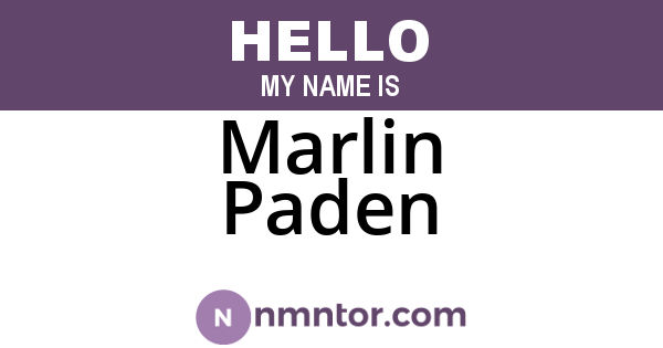 Marlin Paden