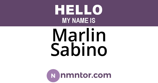 Marlin Sabino