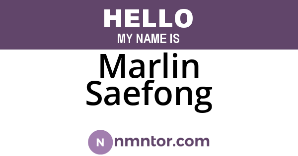 Marlin Saefong