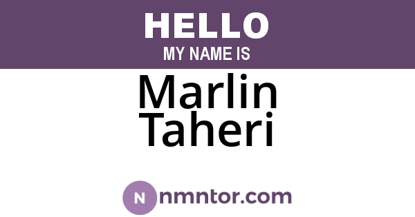 Marlin Taheri