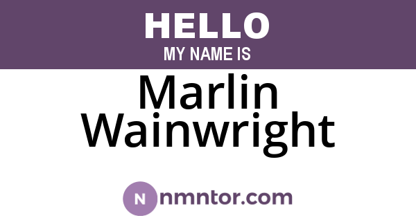 Marlin Wainwright