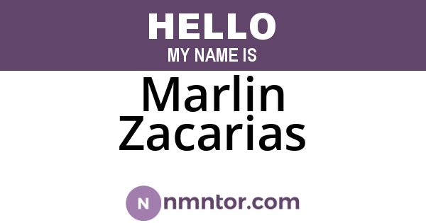 Marlin Zacarias