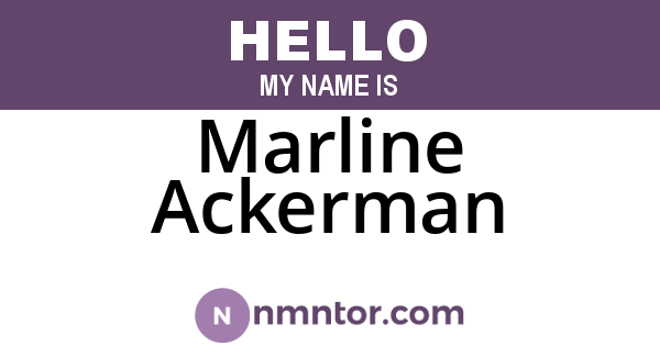 Marline Ackerman