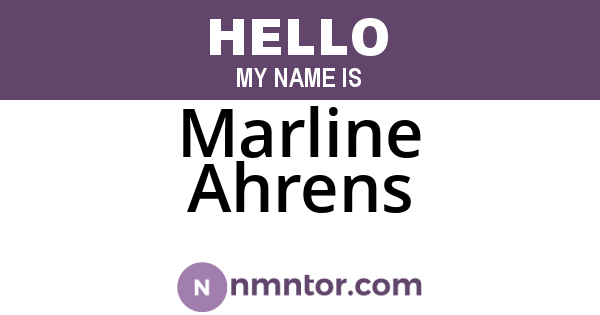 Marline Ahrens