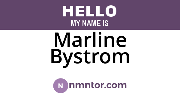 Marline Bystrom