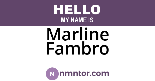 Marline Fambro