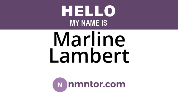 Marline Lambert