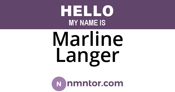 Marline Langer