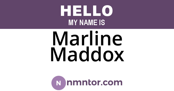 Marline Maddox
