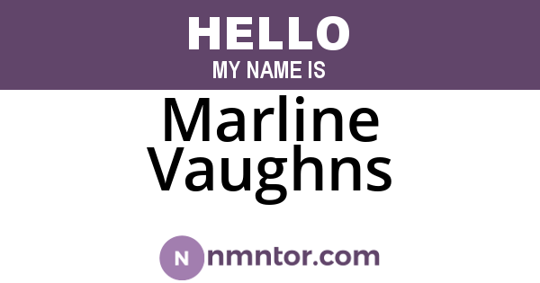 Marline Vaughns