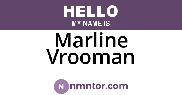 Marline Vrooman