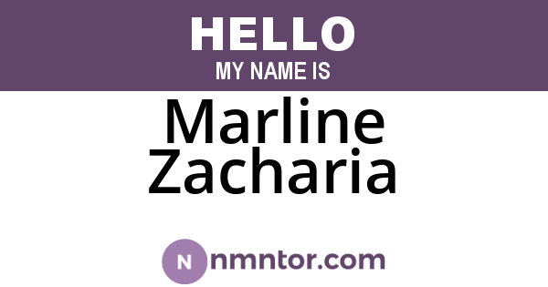 Marline Zacharia
