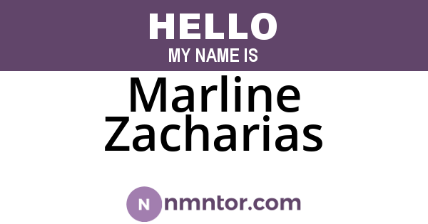 Marline Zacharias