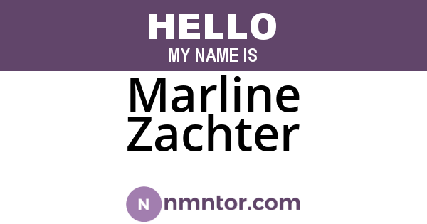 Marline Zachter