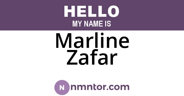 Marline Zafar