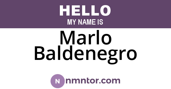 Marlo Baldenegro